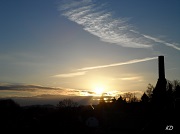 Blicke aus der Ferienwohnung Dworschak in Oderwitz, Sonnenaufgang
